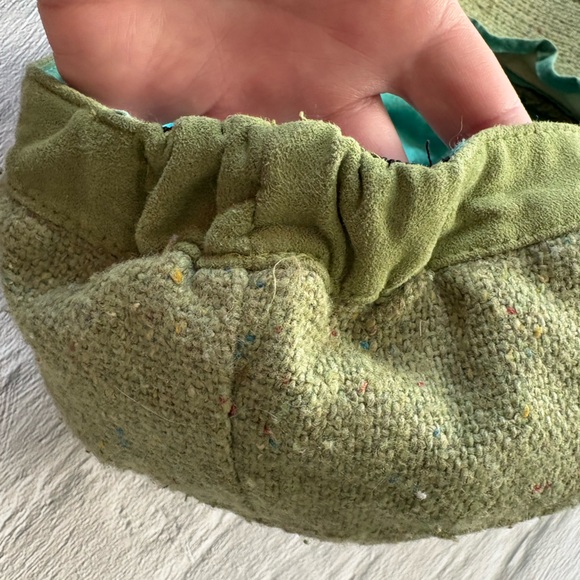 Vintage Speckled Green Tweed Wool Cap Hat - Picture 6 of 8